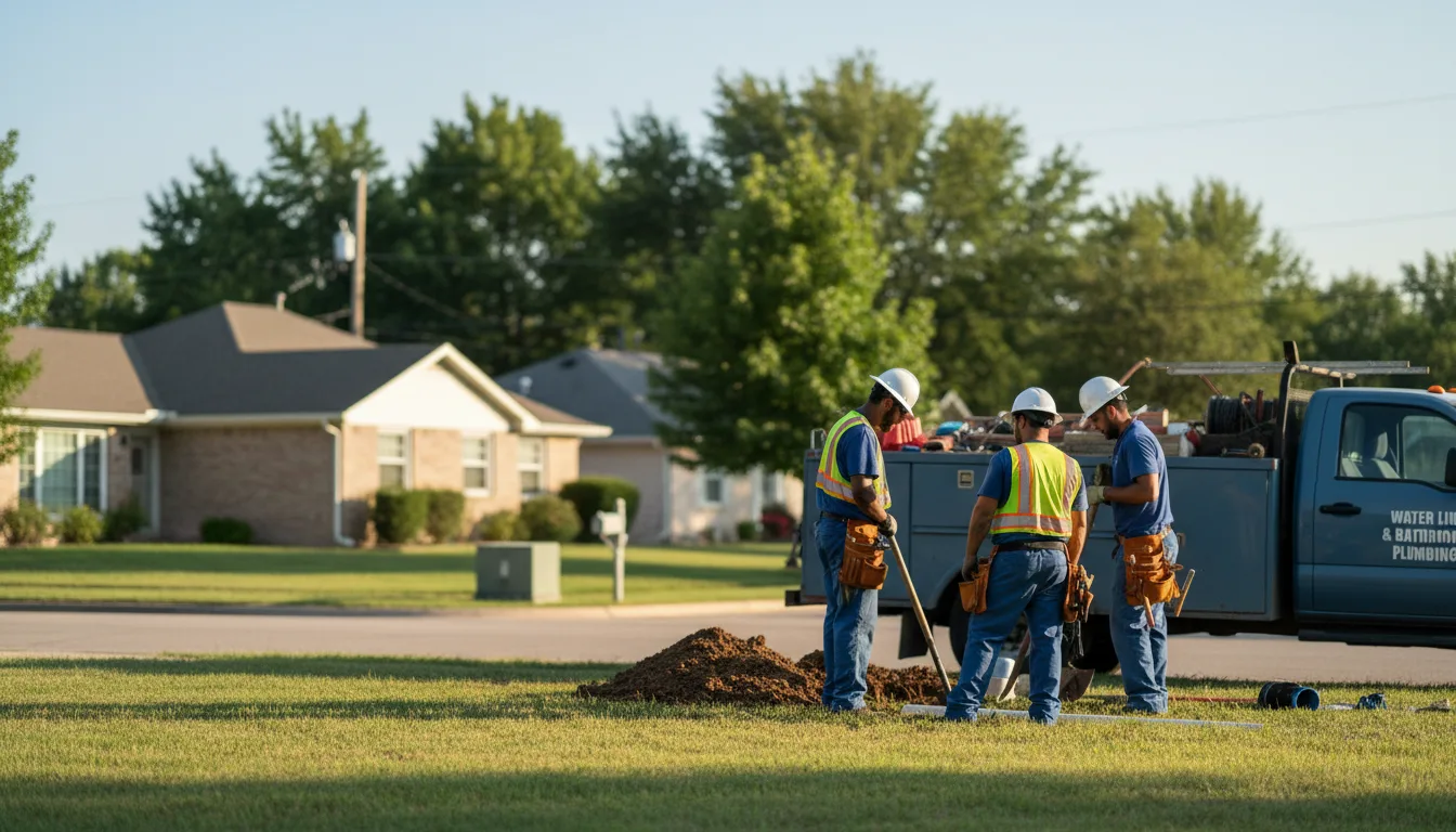 Residential water line and bathroom plumbing service in Wilder, TN